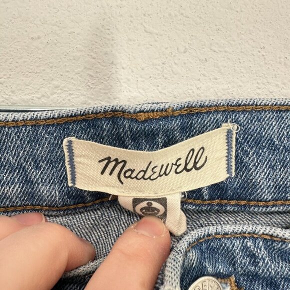 Madewell Size 27 The Mid-Rise Perfect Vintage Jean Medium Wash Distressed Casual - Picture 7 of 9
